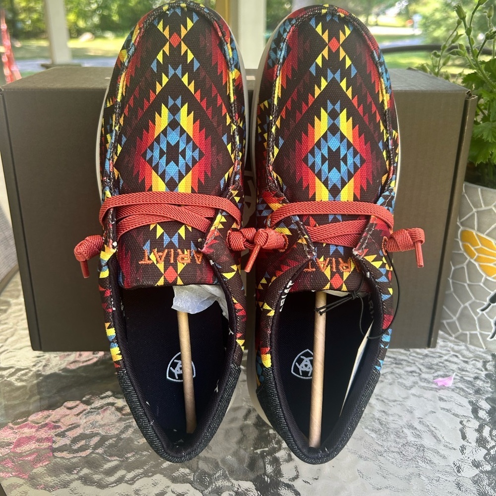 NWT- Ariat- Multicolor Mens size 10W slip ons - Picture 3 of 7